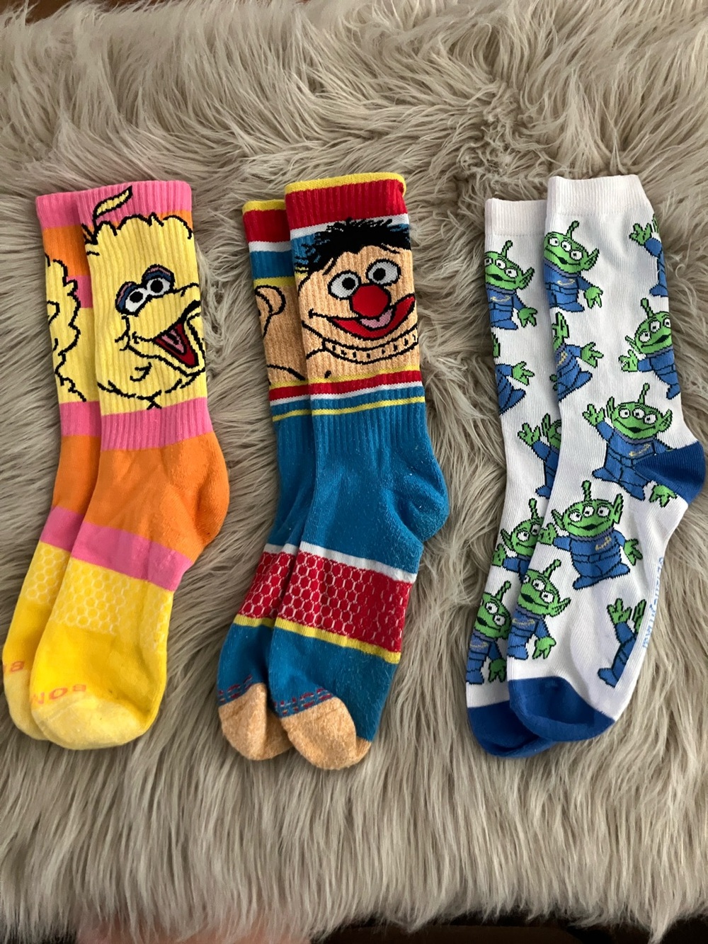 BOMBAS Sesame Street and Disney Men’s Socks | Bundle of Three | L